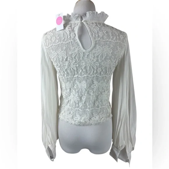 NWT Ruffle lace blouse small - Picture 6 of 9